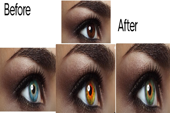 Change color of the eye Before